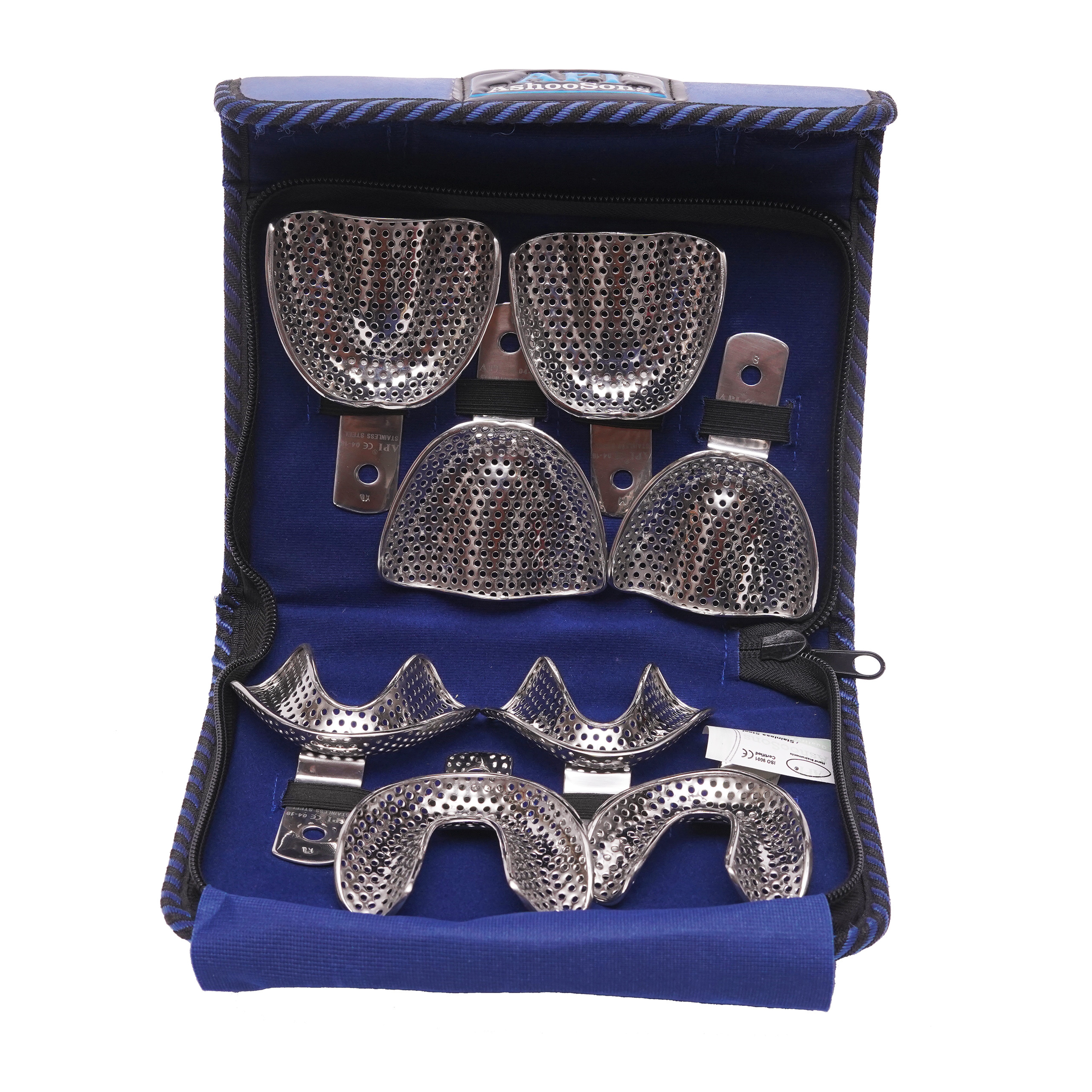 Buy API Stainless Steel Edentulous Perforated Impression Tray Kit 8Pcs